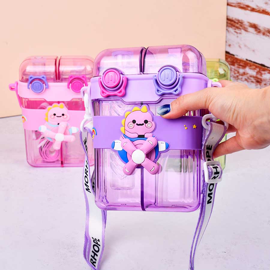 قمقمه کودک نشکن دو مخزنه مدل چرخشی Pompompurin