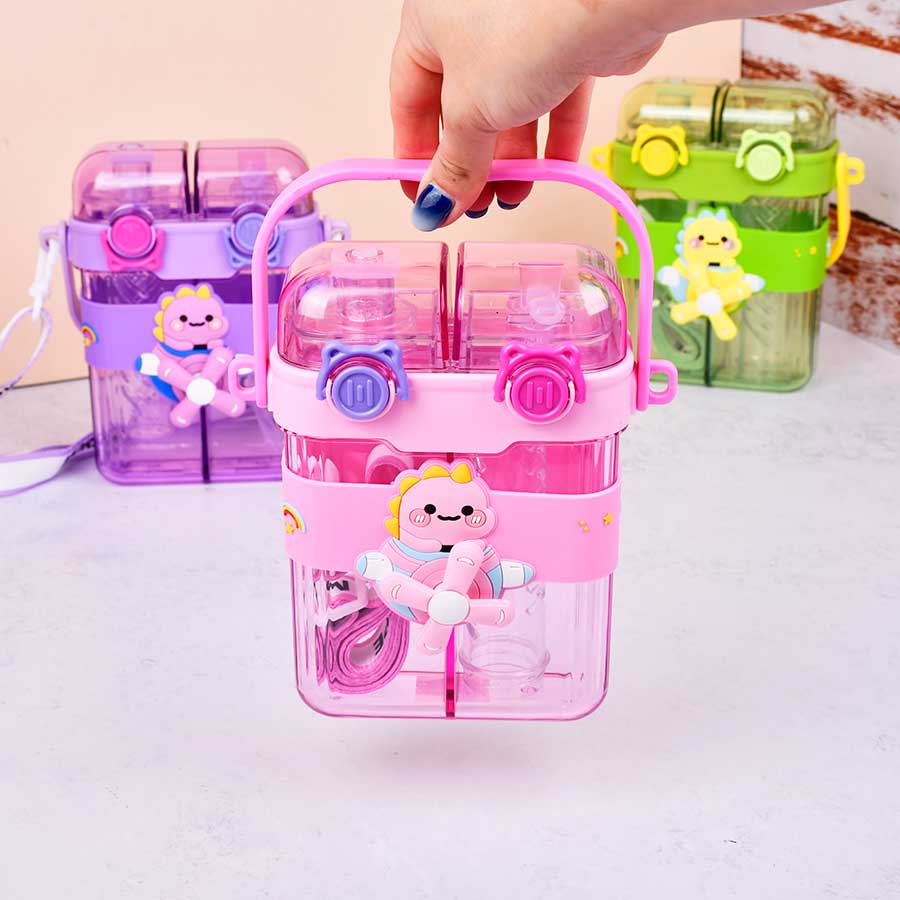 قمقمه کودک نشکن دو مخزنه مدل چرخشی Pompompurin