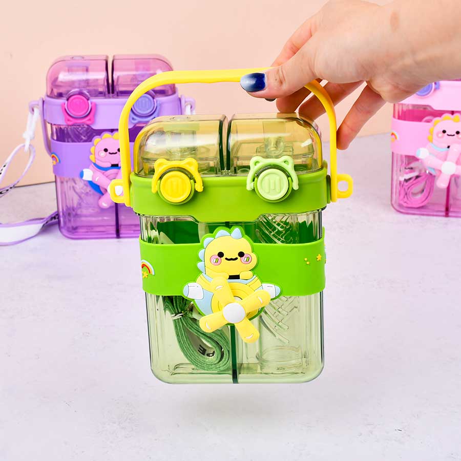 قمقمه کودک نشکن دو مخزنه مدل چرخشی Pompompurin